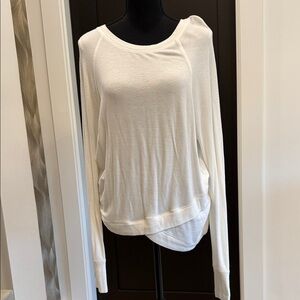 Athleta Women's White Long Sleeve Tee